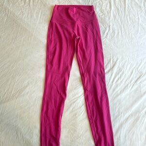 Lululemon leggings - 28 inch, size 2, double lined, sonic pink, worn twice!